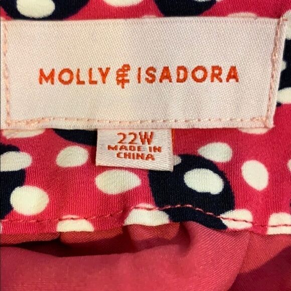 Molly & Isadora pink print side zipper skirt - Picture 6 of 8